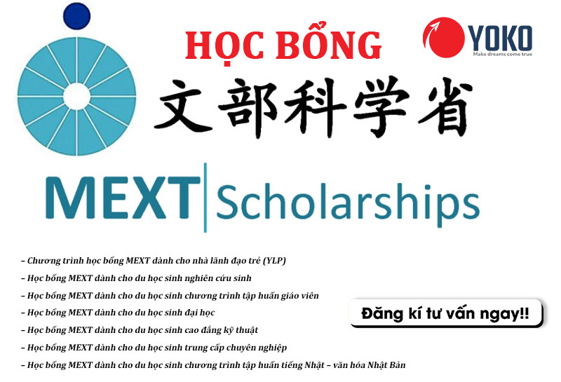 Học bổng du học Nhật Bản từ chính phủ MEXT