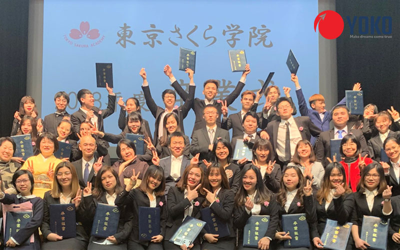 Sinh viên tại học viện Sakura Chiba