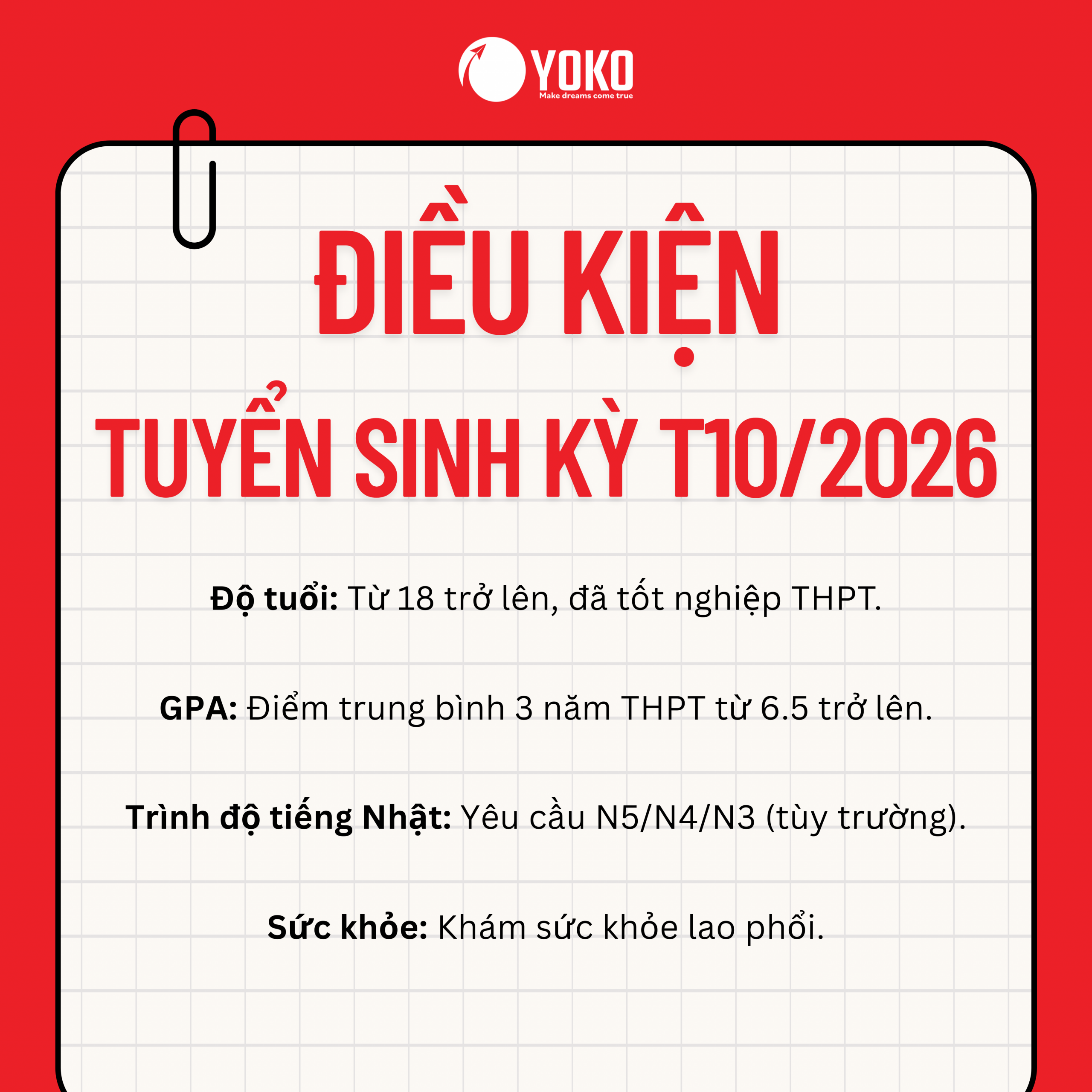 Du học Nhật Bản 2026: Sự thật về du học Nhật Bản kỳ tháng 10/2026